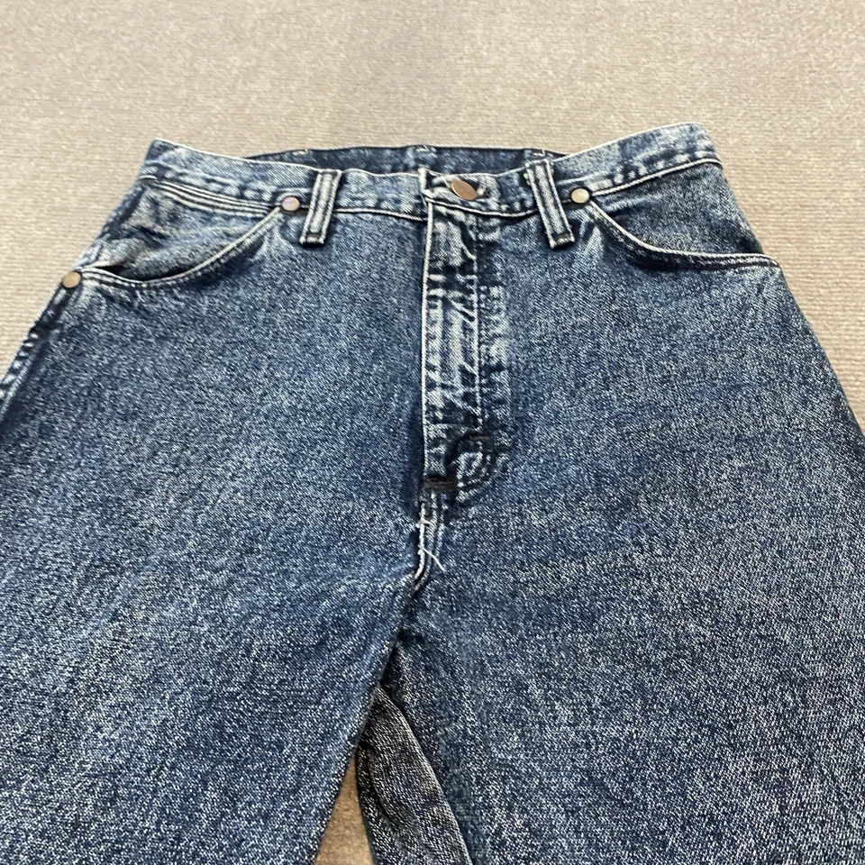 Pantalones de mezclilla Wrangler de colección para mujer 9 ajustes 27x30 corte vaquero 14MWZNF vaquera rodeo hechos en EE. UU. Foto 3 de 4