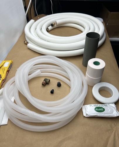 4” x 3/8” 16FT Copper Line Set Mini Split HVAC Refrigerant Tubing