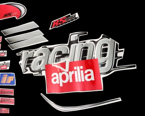 APRILIA RACING RS125 BLACK VERSION 1999 FAIRING GRAPHIC VINYL DECALS - Picture 3 of 5