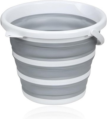 Collapsible Bucket, 2.6 Gallon/ 10L Foldable Round Tub Ligh Color: Round (10l)