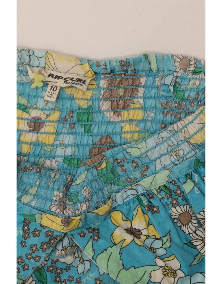 Vestido halter RIP CURL para mujer Reino Unido 10 pequeño azul floral algodón DK37 Foto 3 de 3