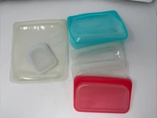 Stasher Reusable Silicone Food Storage Bags Lot of 6 Eco Friendly Sizes Vary