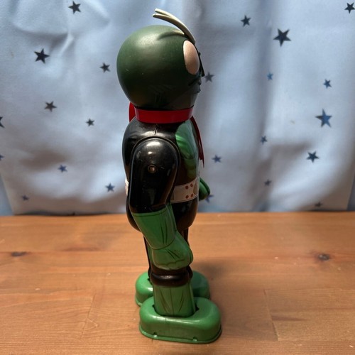 Incso Billiken Tin Wind-Up Walking Kamen Rider Figure BANDAI Vintage Collectible - Picture 5 of 9