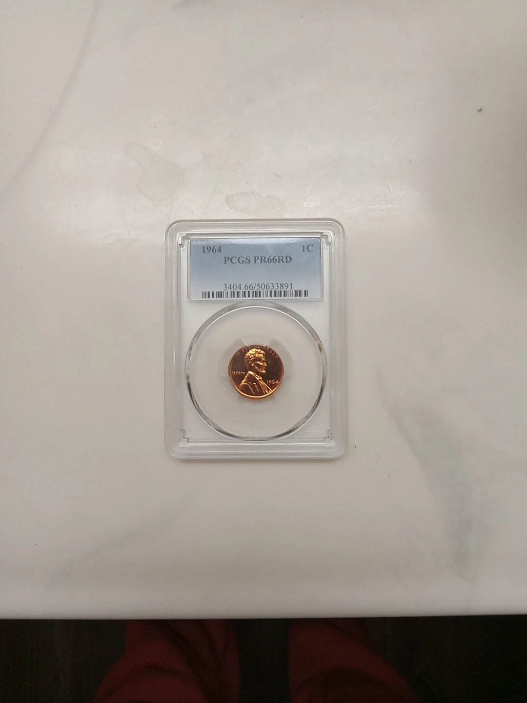 1964 Lincoln Head Penny No Mint Mark Graded  PCGS Pr 66 RD