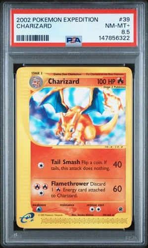 2002 POKEMON EXPEDITION #39 CHARIZARD PSA 8.5