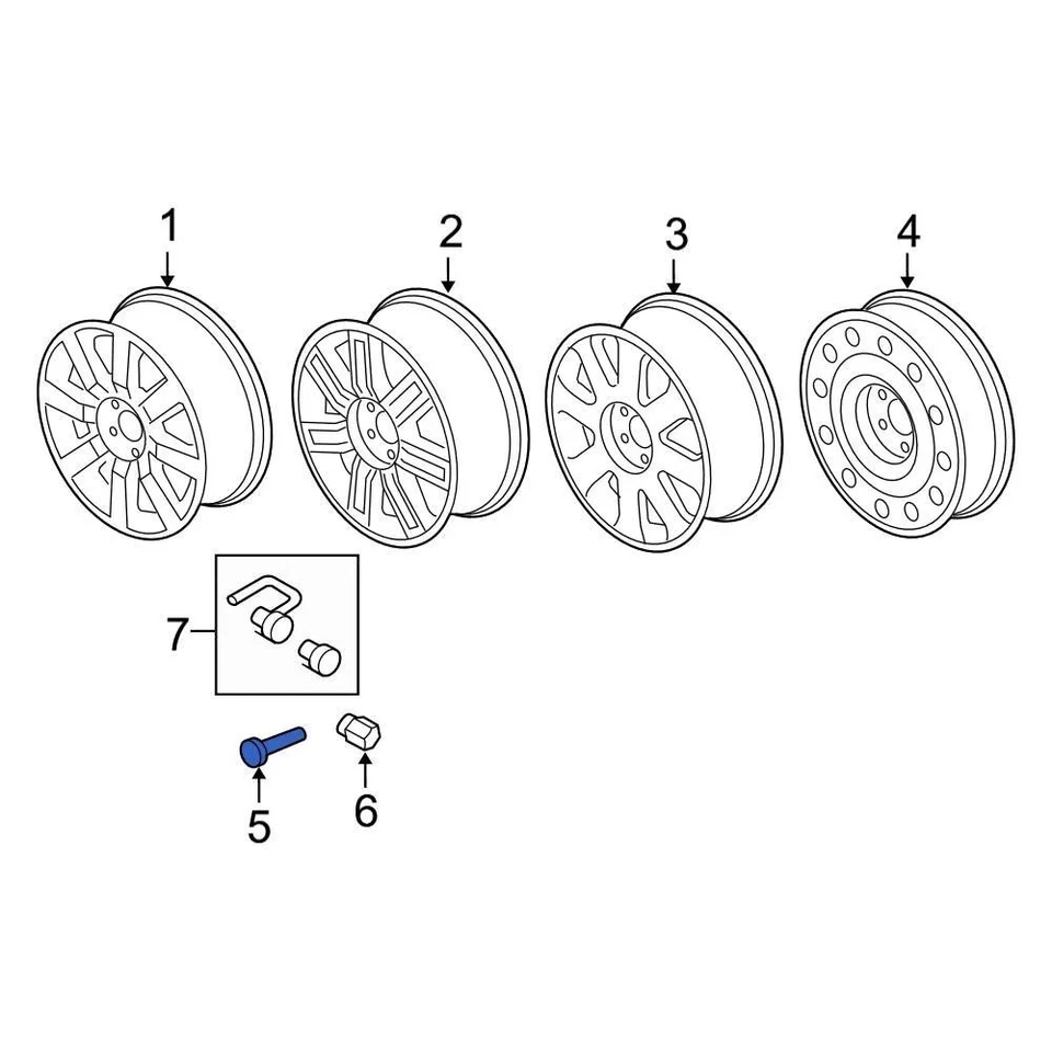 For Ford F-150 2004-2023 Ford F42Z1700A Tire Valve Stem - Изображение 2 из 4
