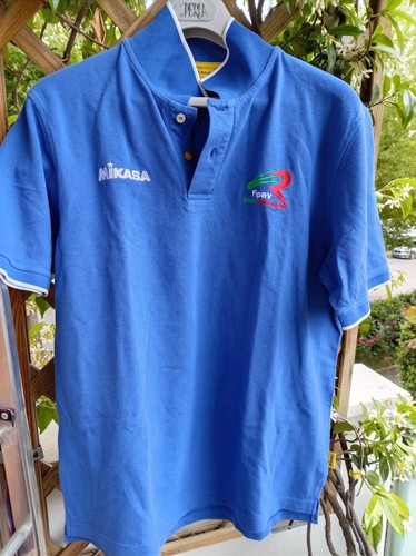Mikasa Polo FIPAV Emilia Romagna Men's Size L Blue