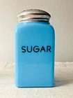 Rare Depression Era Mckee Chalaine Blue Sugar Shaker