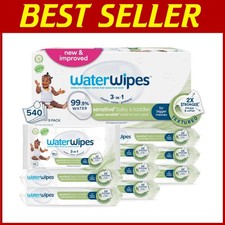 Plant-Based Sensitive Baby Wipes, 99.9 Water, 540 Ct