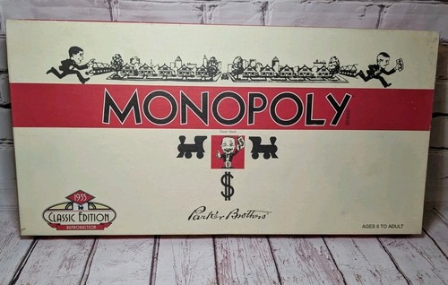 Monopoly 1935 Deluxe First Edition Classic Reproduction 2002 Board Game Complete