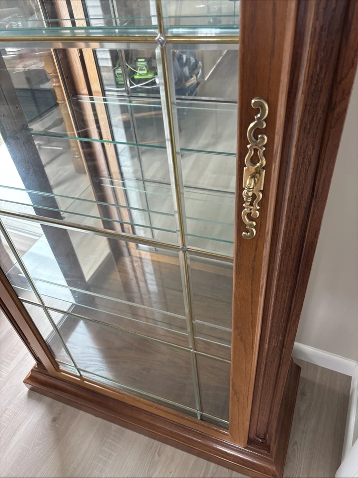 Philip Reinisch Company Lighted Curio Cabinet Glass Display Case - Image 4 of 4