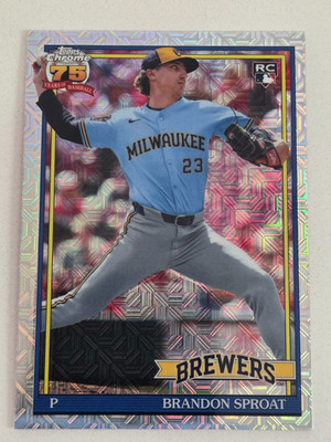2026 Topps Series 2 Brandon Sproat 1991 CHROME Insert #91C2-16 Brewers RC