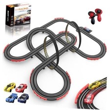 Slot Car Race Track 32Ft Electric Powered Racing Tracks Sets for Boys and