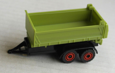 Majorette Anhänger grün/schwarz für Traktor, MAN, Zetros farbl. passend zu CLAAS