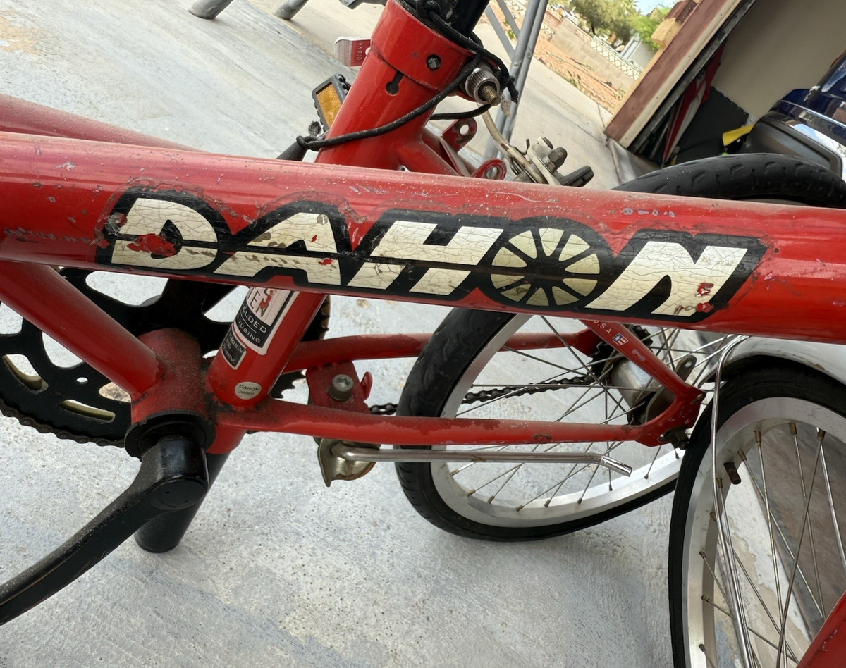 Vintage Dahon Boardwalk DH0209 Red Folding Bike Made in USA *USED