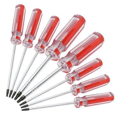 Piutouyar 8PCS Magnetic Torx Screwdriver Set - T8, T9, T8,T9,T10,T15, Silver 