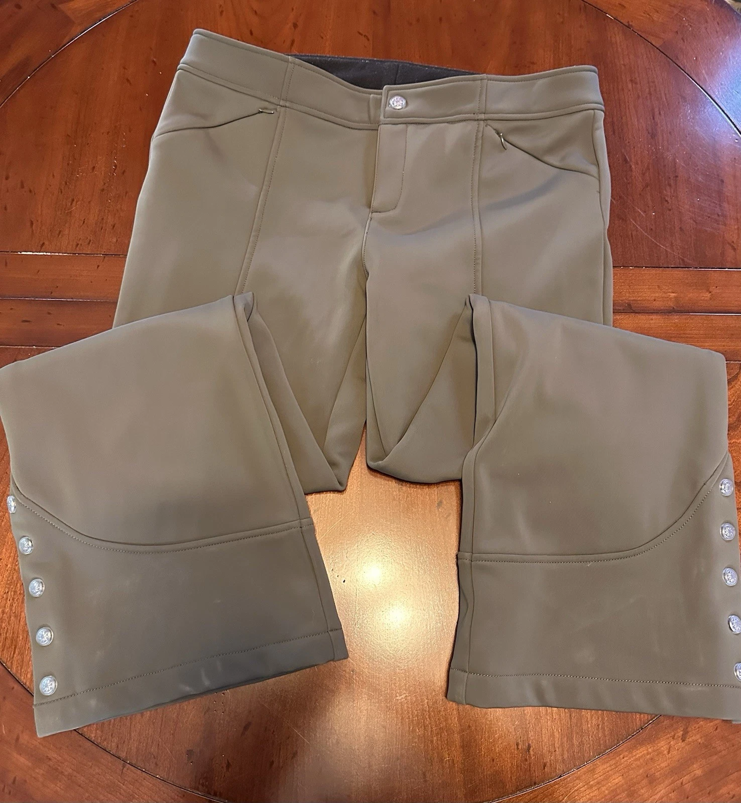 Athleta Snow Cruiser Pants Soft Shell Fleece Lined Grey Size 14.