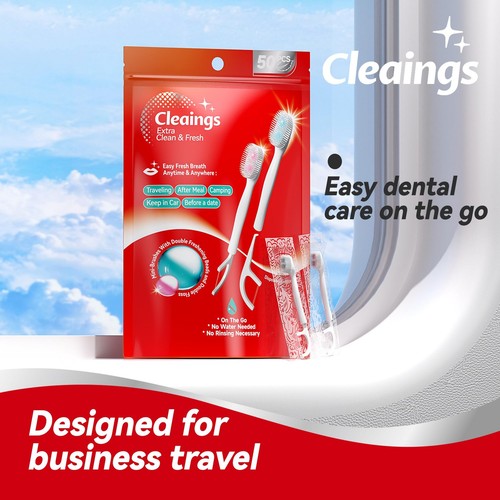 ® Disposable Toothbrushes with Double Cleaning Beads Toothpaste and Clean Flo... - Picture 7 of 8