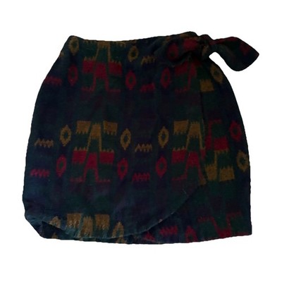 Vintage K.W.B.L. Los Angeles Wrap Skirt Tribal Aztec Print Women s Medium