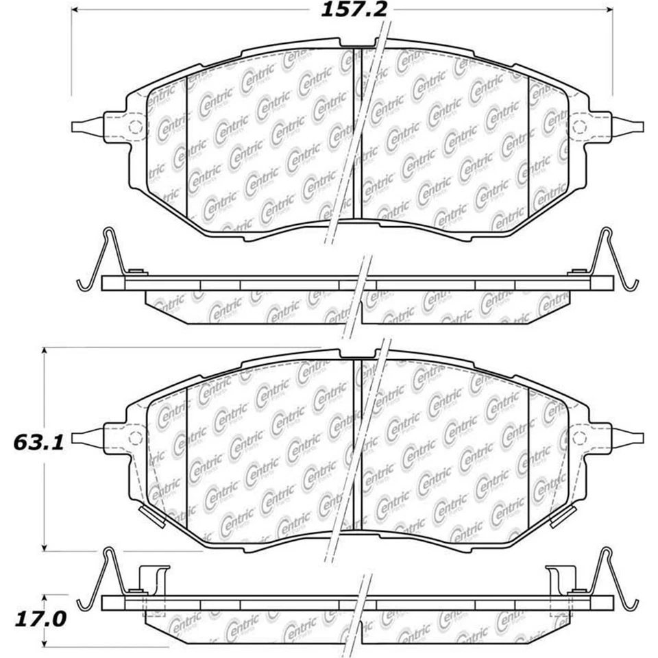 Para Subaru Forester 2014-2017 2,0 L H4 | Pastillas de freno de disco delanteras centradas | Cerámica Foto 4 de 4