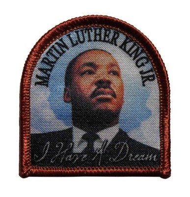 MLK Martin Luther King Jr Printed Iron On Patch - Black History 97-K