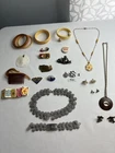 VINTAGE ART DECO JEWELRY LOT 25pcs CELLULOID SOME STERLING