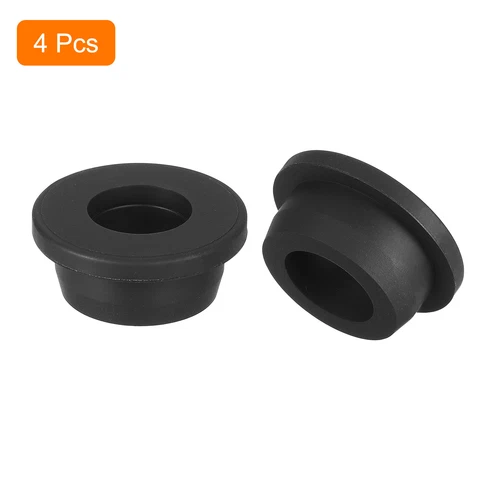 4Pcs 5/8" ID, 1" Drill Hole Rubber Grommets Fit 16mm Wire, Black - Picture 3 of 6