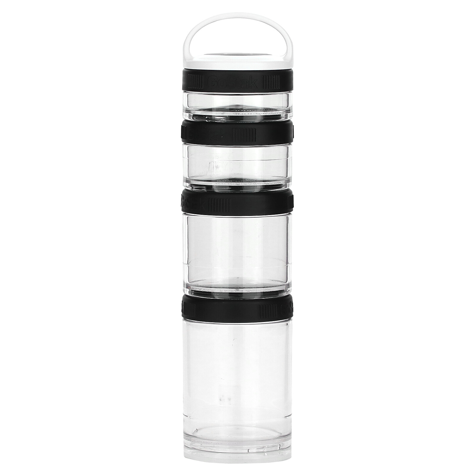 Portable Stackable Containers, Black, Starter 4 Pack