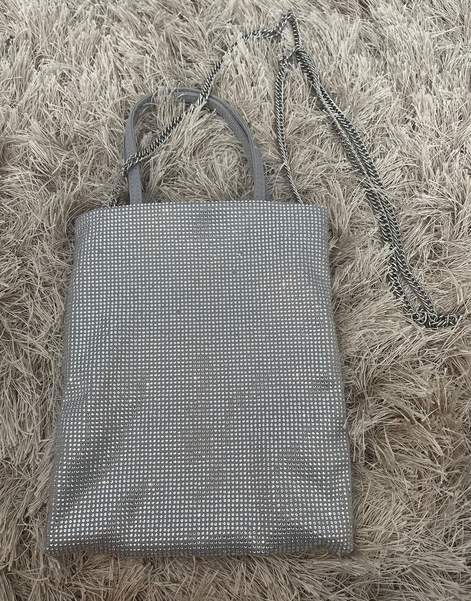 Zara Mini Tote Bag With Rhinestones