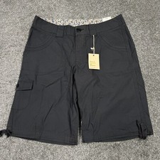 Carhartt Shorts Women 12 Gray Hike Mom Cargo Pockets Chino Outdoor Hike Bermuda