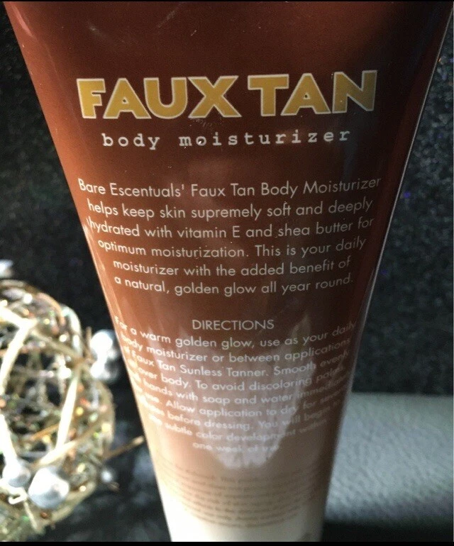 UNBOXED~BARE ESCENTUALS FAUX TAN BODY MOISTURIZER CREAM 9 OZ TUBE - Image 4 of 4