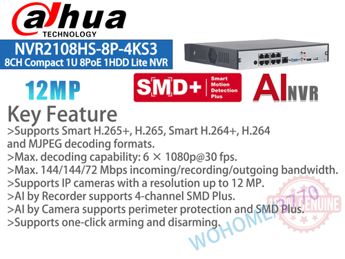 Dahua 8CH 4K 8MP Full Color+IR Security System IP Camera Dual light Wizsense Lot - Picture 2 of 22