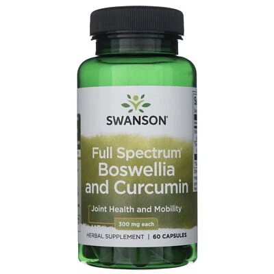 Swanson Boswellia & Curcumine (Curcuma), 60 gélules