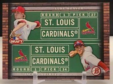 2014 Bowman Draft Luke Weaver & Jack Flaherty Dual Draftees #DD-WF RC