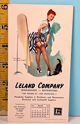   1954 Pinup Blotter Joyce Ballantyne ''I Can Never Get Things Straight'' 