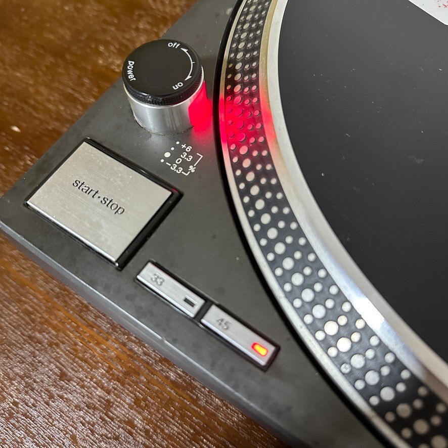 Technics SL-1200MK3 Black with Dust Cover and Hinges Tested