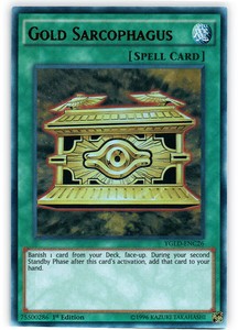 Gold Sarcophagus - YGLD-ENC26 - Ultra Rare - 1st Edition x3 - Near Mint