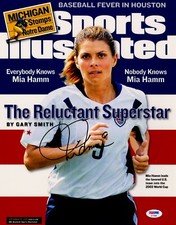 Mia Hamm Signed 11x14 Photo PSA COA Auto USA SI Sports Illustrated Soccer UNC