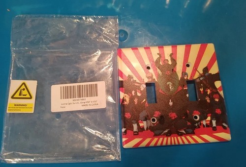 Anime Cartoon Light Switch Cover Plate 2 Gang Bedroom with Screws New in Package - 第 1/8 張圖片