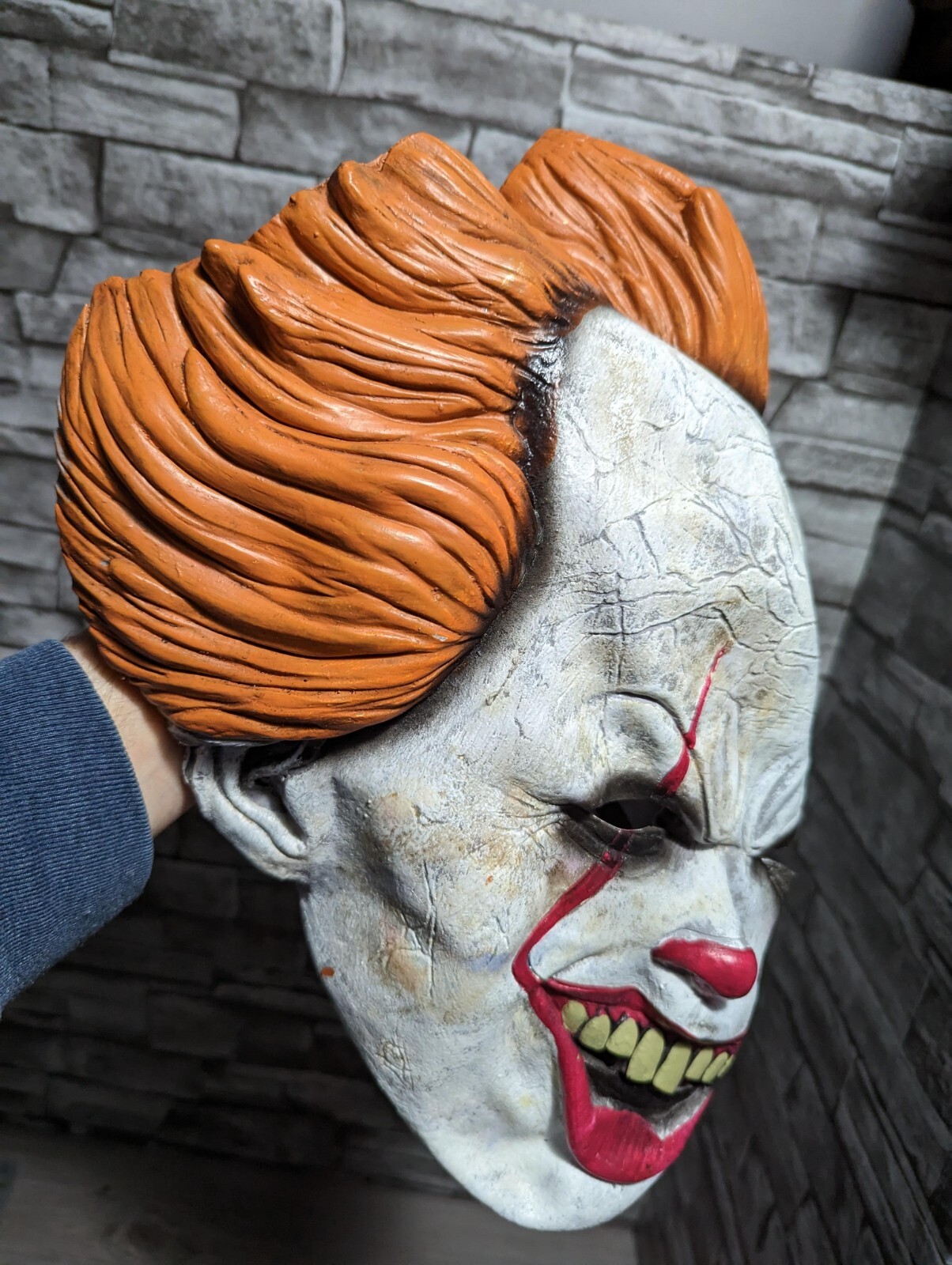 IT Pennywise Scary Latex Halloween Half Mask Clown Horror Prop Creepy image 2
