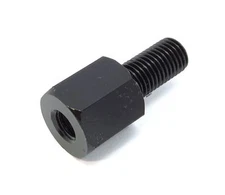 Emgo Motorcycle Mirror Mount Adaptor - 10mm to 8mm Thread - Black - 20-28110