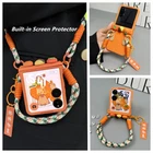 Screen Protector Hinge Case Crossbody Strap For Motorola Razr+2025 2024/60Ultra
