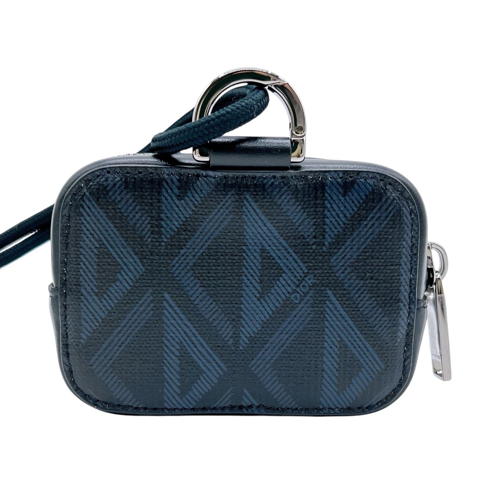 Dior D Touch Horizontal Nano Pouch CD Diamant Toile Noir Femme Auth