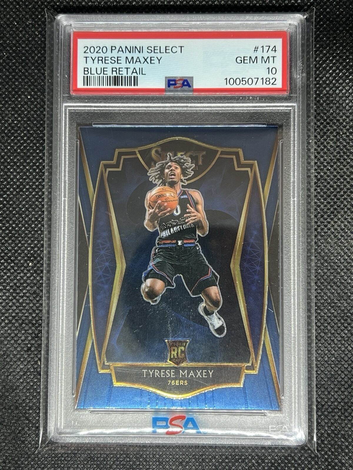 2020 Panini Select TYRESE MAXEY RC #174 Retail Blue PSA 10 Gem MT Rookie Card