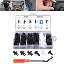 100PCS Retainer Clips Body Bumper Rivet Retainer Trim Molding Push Pin Clips kit