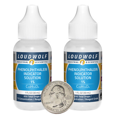 Phenolphthalein Indicator Solution 1% / 2 Fl Oz / 2 Bottles / Reagent Grade