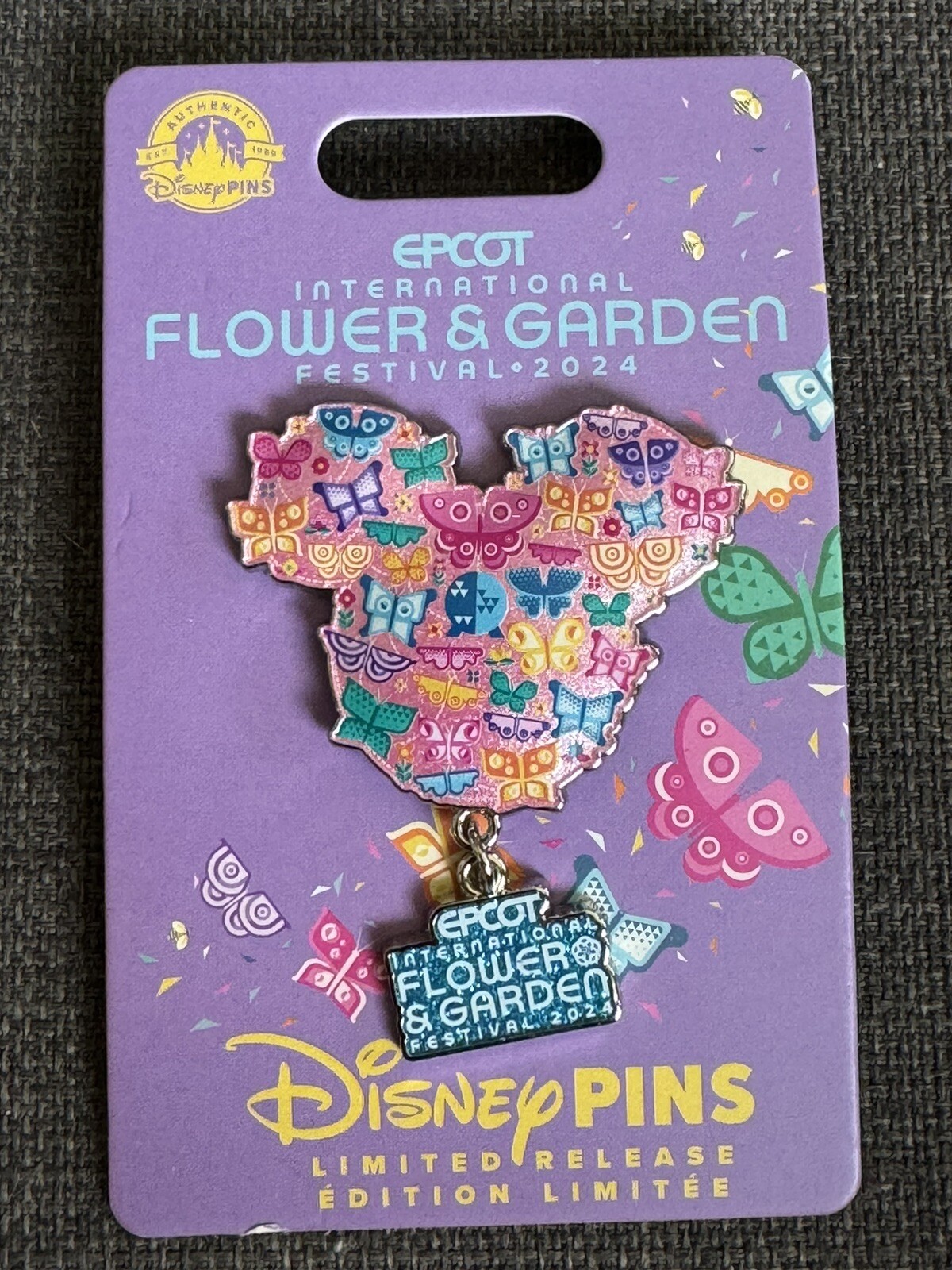 2024  Disney Flower And Garden Minnie Mouse Butterfly Limited Release Pin 