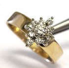 14k yellow gold .75ct diamond cluster band ring 7g estate vintage antique womens — photo 6