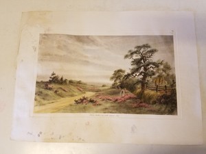 Antique Where Heather Vies With Crimson Sky Etching After Henry G Walker Ebay