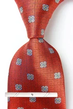 New Classic Polka Dot Brown Blue JACQUARD WOVEN 100% Silk Men's Necktie Tie